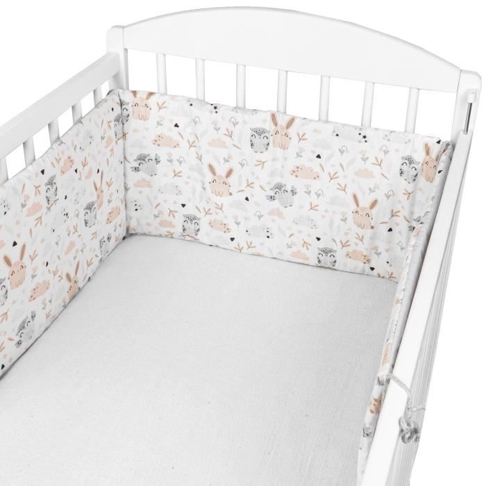 Tour de lit bebe garcon 180 x 30 cm - contour lit bebe respirant Coton avec  motif cerf - Cdiscount Puériculture & Eveil bébé