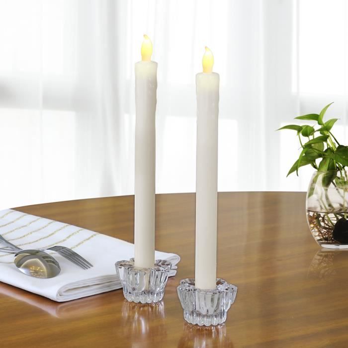 Bougies LED Étanches - Lot De 12 - Lumière Blanc Chaud Vacillante - Pour Décoration
