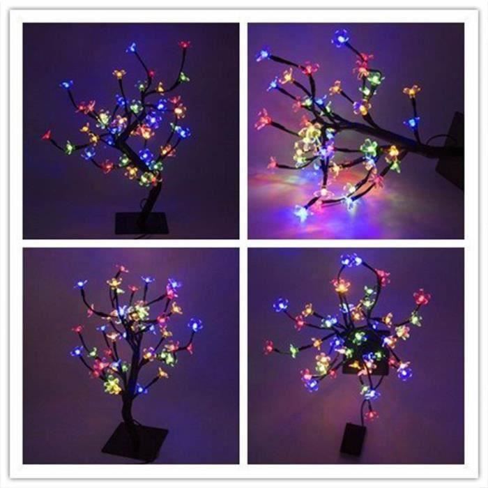 Ywei LED Lampe de cerisier, 0.45M 48LED, Arbre lumineux LED, Branches  noires, pour la décoration de maison (multicolore) - Cdiscount Maison