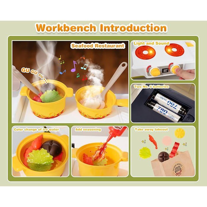 Cuisine pour enfants, cuisine avec accessoires FAST FOOD Mega Creative - Jeux - Jouets