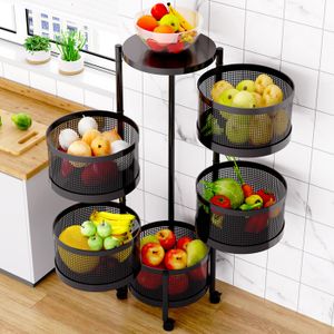 Chariot De Service Avec Paniers Amovibles Et Tiroir Desserte Cuisine À