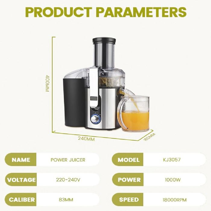 Ctrifugeuse 1000W fruits & légumes – Filtre inox & grande capacité Ctrifugeuse 1000W fruits & légumes – Filtre inox & grande capacité