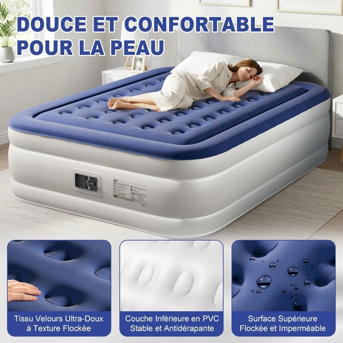 Intex Supreme Air- Flow - Matelas gonflable - 2 personnes - Avec