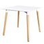 Table A Manger De 6 A 8 Personnes Style Industriel Table De Salle A Manger Carree Mdf Blanc Cdiscount Maison