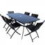 Salon De Jardin Table Aluminium 6 Chaises Noir Achat Vente