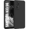 Coque pour Samsung A33 5G Silicone Liquide Antichoc Slim Protection Noir-0