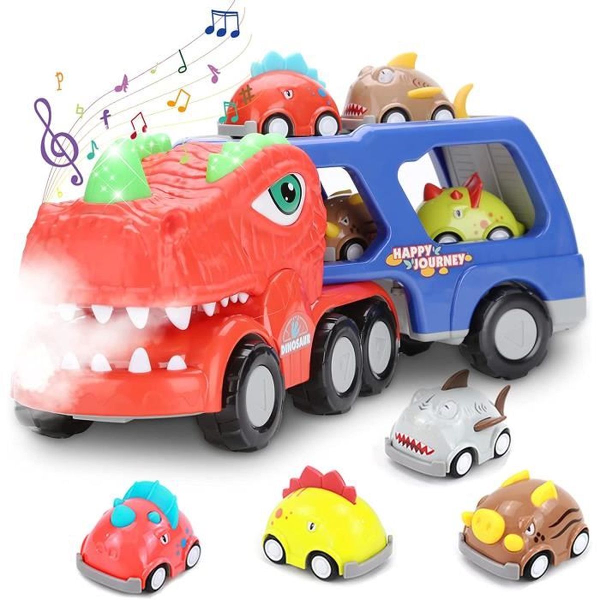 Jouets chauds voiture monstre camion quatre roues motrices véhicule cascadeur voiture inertie voiture jouet dinosaure retirer enfants jouet garçon fille cadeau