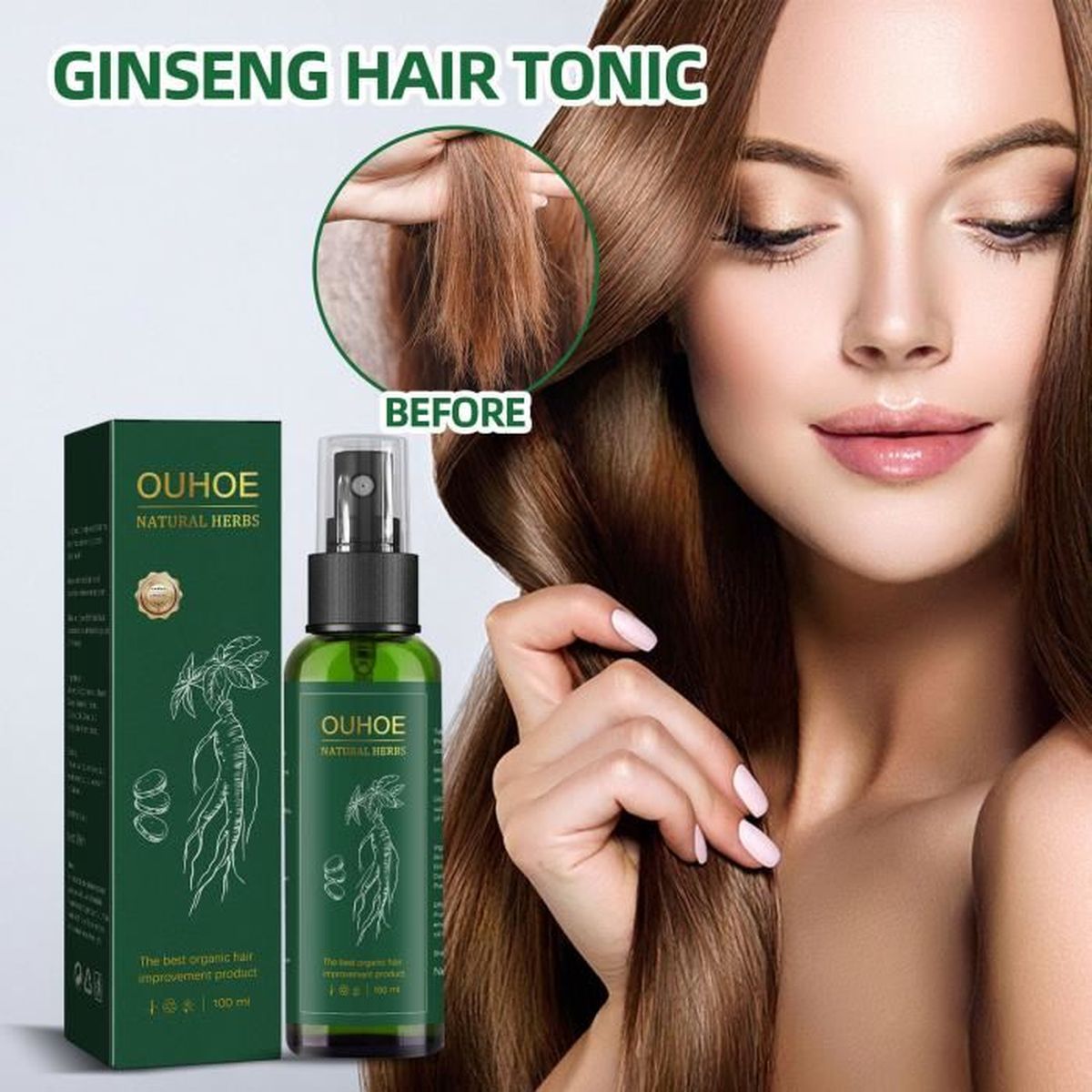 Ouhoe Ginseng Hair Fluid Neo genuine Ginseng Extract Hair Growth Spray
