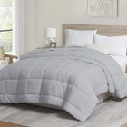 JIATZOCN Couette-220x240-550g/m²-4 Saisons-Confortable et Doux, Respirant, Chaleur Idéale-Gris