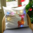 MELISSA & DOUG Housse de coussin de Noël lumineux/clignotant (piles incluses) en peluche courte. 45*45 Parfaite decoration pour noël 2021