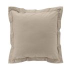 DOUCEUR D'INTERIEUR Taie d'oreiller - Percale - 63x63 cm - 100% coton - Couleur Sable - Lavable à 30°