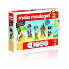 Mako Moulages - Pirates à bord 5 Moules pour Enfant - Coffret de loisirs créatifs avec plâtre et peinture