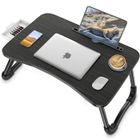 TAOFEDO Table de Lit Portable, avec Porte Gobelet Bureau Petit déjeuner réglable et Portable pour Lit, Canapé, Sol 60x40cm