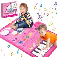 Tapis Musical Bébé Acelife Tapis de Danse Enfant 80x50cm Tapis de Jeu Musique Piano pour Enfant