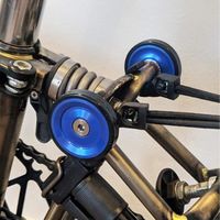 ACEOFFIX Pour Brompton 45mm Léger Facile Roues + Titane Boulons En Bronze Bleu