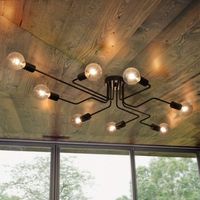 UNI Lampe de Plafond Industrielle 8 Spot Plafonnier Créatif Luminaire Eclairage Décor pour Chambre Salon