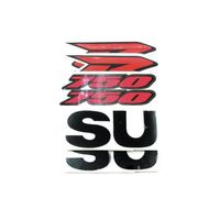 Petit Noir 750 - Autocollants de carénage de moto, Logo 3D, emblème pour Suzuki