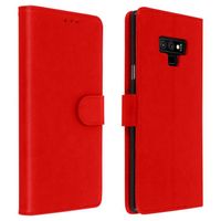 Housse pour Samsung Galaxy Note 9 Étui Porte-cartes Fonction Support rouge