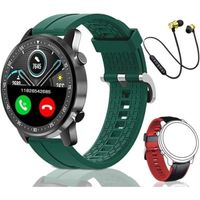 Montre connectee Homme Femme - Montre Intelligent tactile Fréquence cardiaque-calories Smart watch Sport +Casque Bluetooth K10