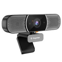 Kingcenton Webcam-Microphone-Haut parleur 3 en 1, webcam 2K QHD avec Autofocus Caméra d'ordinateur pour conférence/Live -CC1006 Noir