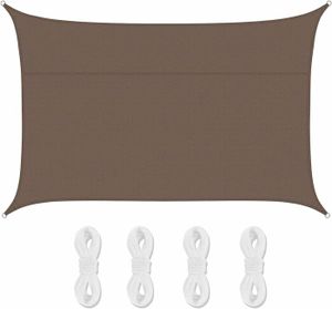 VOILE D'OMBRAGE Voile d'ombrage Imperméable à l'eau Rectangulaire, Solaire Protection et Bloque 90% Rayons UV Auvent pour Jardin, Terrasse.[Q4690]