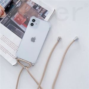 COQUE - BUMPER For iPhone 13 Mini - Kaki - Necklace Lanyard Strap