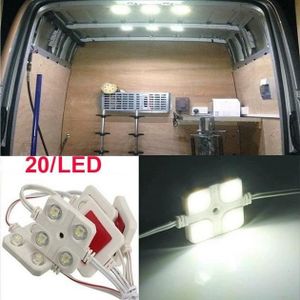 2PCS Barre de lumière intérieure à LED Eclairage Voiture Lumineuse 80LED  avec Interrupteur Marche/arrêt pour Van Camping Camion - Cdiscount