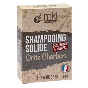 SHAMPOING MKL Shampooing Solide Ortie et Charbon Cheveux Gras 65g