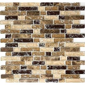 Braun Mosaïque Pierre Naturelle Baguettes Graphitstein Carrelage Gris Braun Blanc Rust 