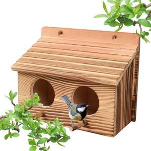 Acheter une cabane à oiseau nichoir Country Casa en bois avec un cœur