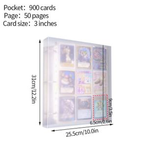 WDJLNZB Classeur Carte Compatible avec Cartes de Jeu, 900 Pochette