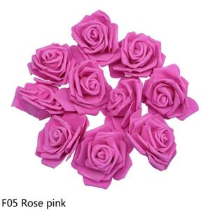 FLEUR ARTIFICIELLE 8cm - F05 Rose Rouge - Grandes roses sans tige en 