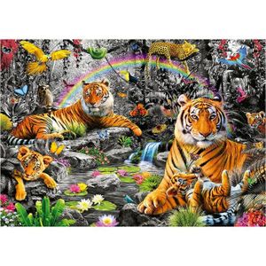 PUZZLE Puzzle Animaux Sauvages - EDUCA - Famille de Tigre