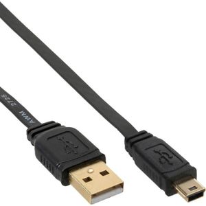 Câbles USB 2 m, USB A, Mini-USB B, 2.0, Male Connector/Male Connector, Noir Mini-B m/m câble USB USB A Mini-USB B Noir InLine 2m USB 2.0 A 