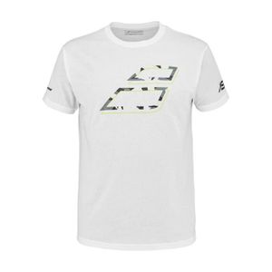 MAILLOT DE TENNIS T-Shirt BABOLAT Homme AERO COTTON TEE Blanc / Gris