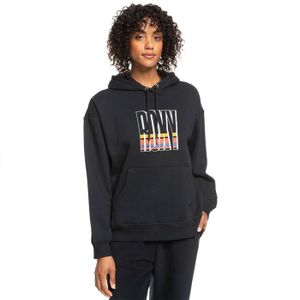 Pull à Capuche Femme Roxy Gris Taille M, Sweat Doux 60% Coton 40% Polyester