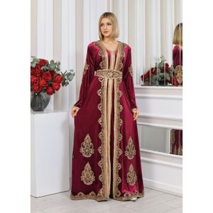 DJELLABA – CAFTAN – TAKCHITA caftan alka Rouge brode takchita abaya karakou robe dubai oriental