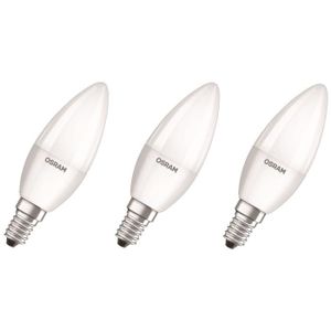AMPOULE - LED OSRAM Lot de 3 Ampoules LED E14 flamme dépolie 5 W équivalent à 40 W blanc froid