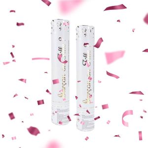 Amscan Canon à Confettis Rose Papier 28 Cm - Décoration Fête Anniversaire