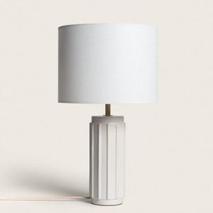 LAMPE A POSER TECHBREY Lampe à Poser en Céramique Corbusier Ø300x430 mm  Blanc