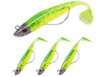 Leurres Souples Pêche 4 Couleurs – Taille 10cm, Mouvement Réaliste, Idéal Pour Bar, Truite Et Carnassiers