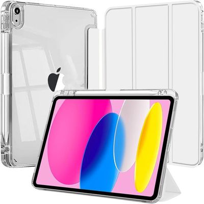 4UBonLife Coque IPad 11ème Génération 11'' 2025 & 10ème 10,9'' 2022 - Étui Protection Fine Translucide Rose
