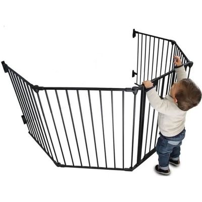 Barrière de Sécurité 3M - Modèle 5 panneaux en acier - Noir - Pour enfants  de 0 mois et plus - Cdiscount Puériculture & Eveil bébé