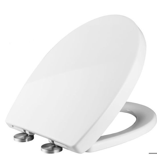 Abattant WC WHYFONE WF7001-W Blanc Ovale Avec Frein De Chute - Neuf