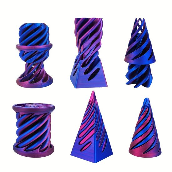 KEQAR Impossible Cone 3D – Sculpture Spirale Pyramide Fidget Anti-Stress, Décoration Bureau, Cadeau Original (Or)