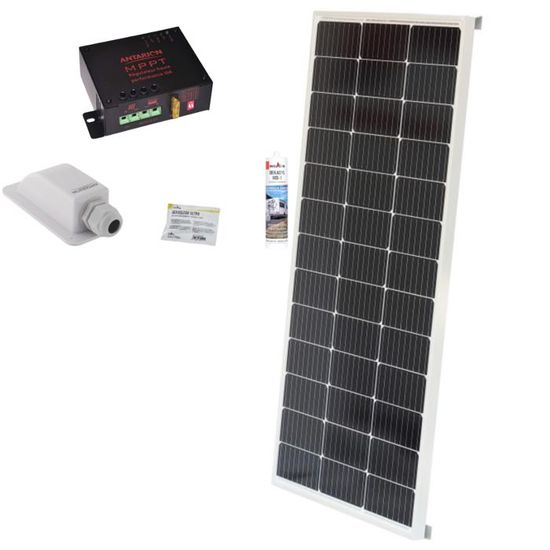 Pack ANTARION Panneau Solaire Monocristallin 140W + Kit De Pose Solaire Avec Régulateur