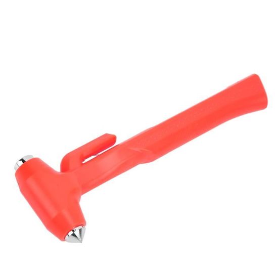 Pack De 2 Marteaux De Sécurité Auto Safe Pro X - Casse-vitre + Coupe-ceinture - Compact, Rouge