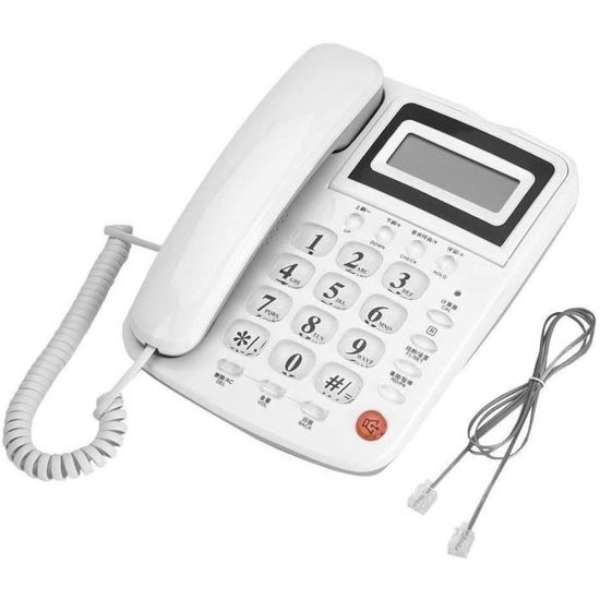 Téléphones analogiques et DECT avec Fil, téléphone, sans Batterie, téléphone  Fixe de Bureau élégant, Blanc, Noir (Color : White A359 - Achat / Vente Téléphones  analogiques et 359 - Cdiscount
