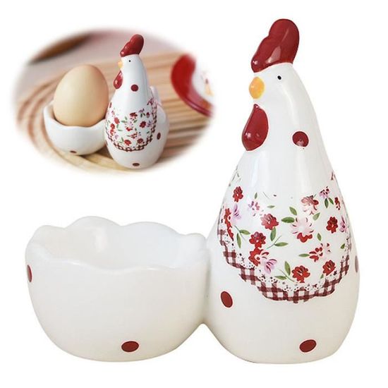 Statuette Poule En Céramique"Reine&quot