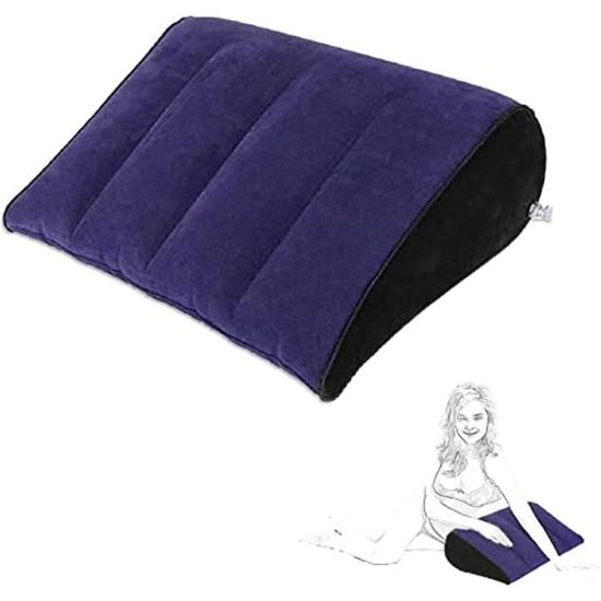 Oreiller Gonflable Triangulaire Lombaire – Coussin De Voyage, Lecture, Grossesse, Voiture – Portable Et Ergonomique Gris